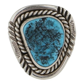 Navajo Kingman Turquoise Freeform Ring