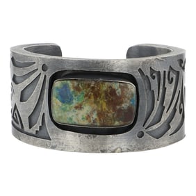 Randy Billy Navajo Nevada Turquoise Small Size Cuff Bracelet