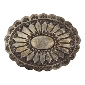 Harry Martinez Navajo Stamp Work Belt Buckle