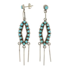 Zuni Kingman Turquoise Earrings