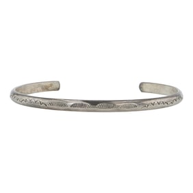 Navajo Plain Silver Cuff Bracelet