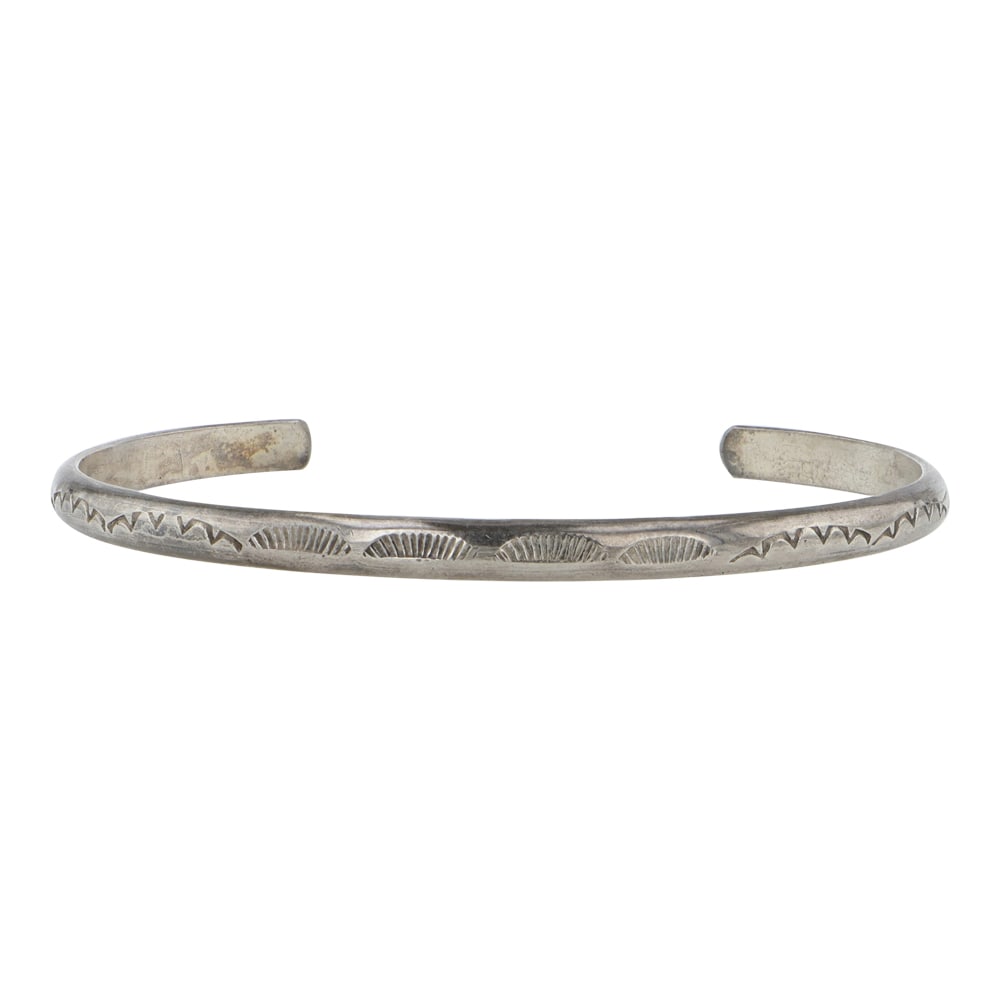 Navajo Plain Silver Cuff Bracelet: Sterling Silver | | Navajo Plain Silver Cuff Bracelet | Navajo Native American Southwest Indian Jewelry | Good (no breaks or damages) | Approximate Weight: 8 Grams | Bracelet: 5.25" inner, 1.25" gap,