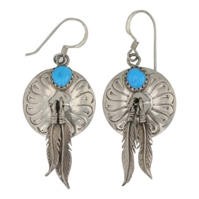 Navajo Kingman Turquoise Earrings