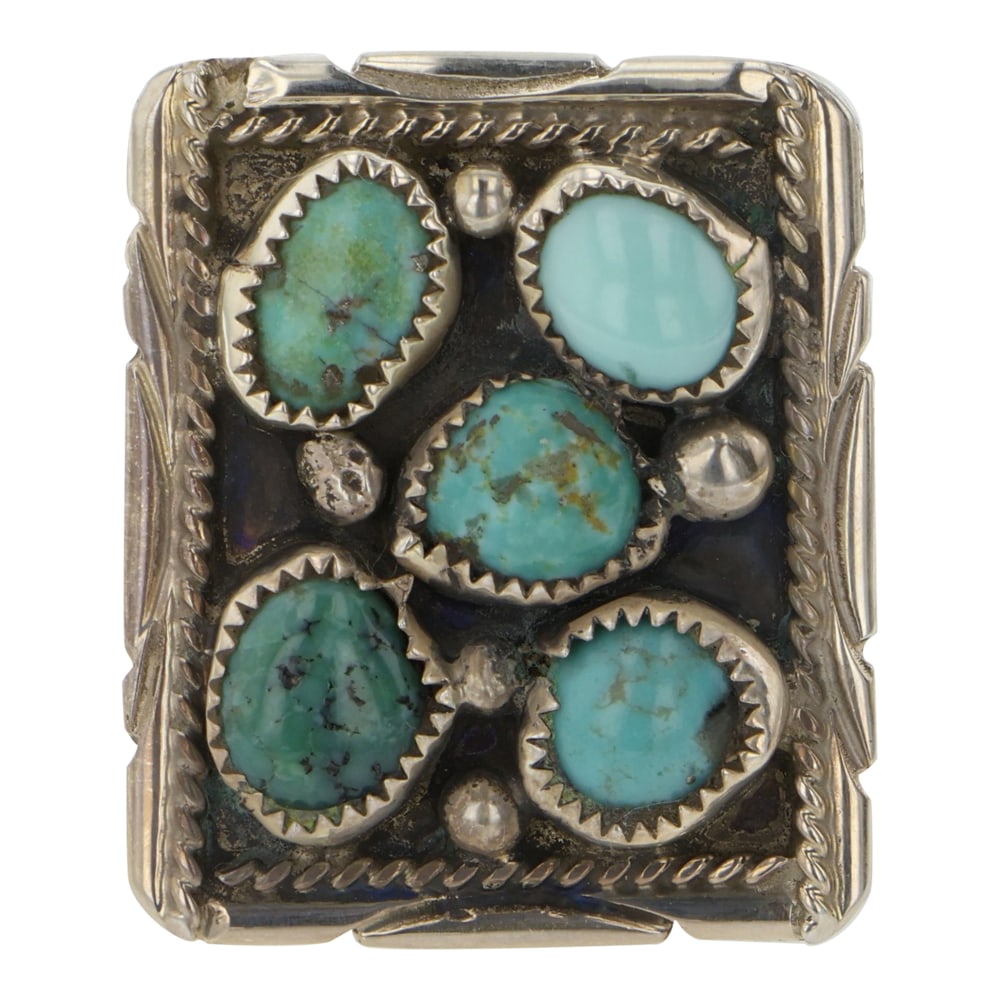 Navajo Nevada Turquoise Adjustable Ring (1 of 3)