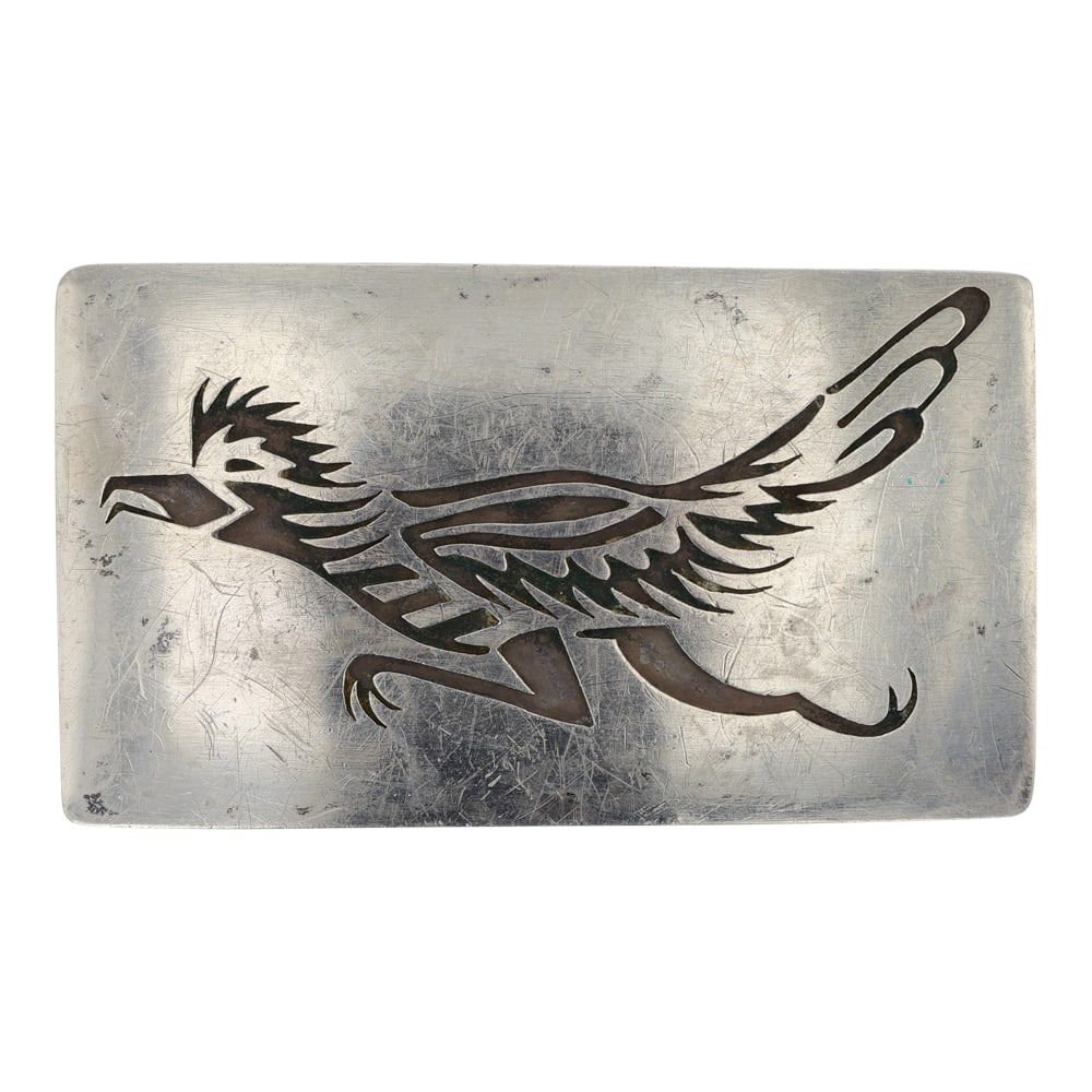 Vintage Hopi Roadrunner Belt Buckle (1 of 2)