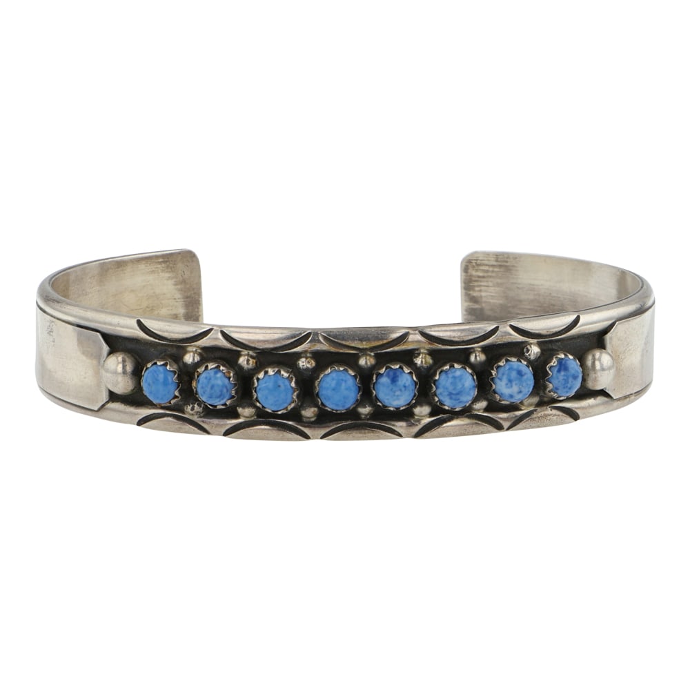 Marcella James Navajo Denim Lapis Row Bracelet (1 of 4)