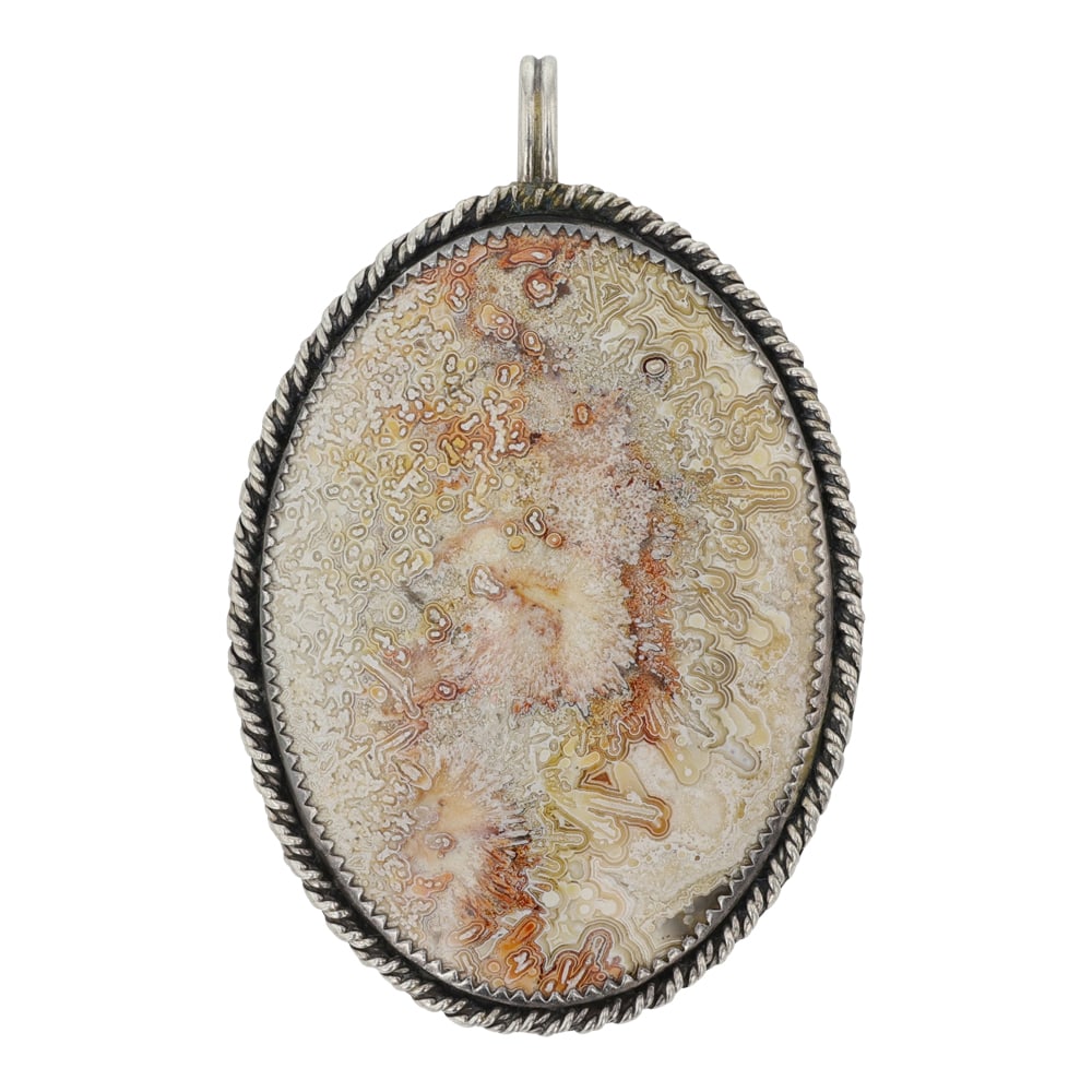 Navajo Jasper Pendant: Sterling Silver | Genuine Jasper | Navajo Jasper Pendant | Navajo Native American Southwest Indian Jewelry | Good (no breaks or damages) | Approximate Weight: 35 Grams | Pendant: 2.5" x 1.5" |
