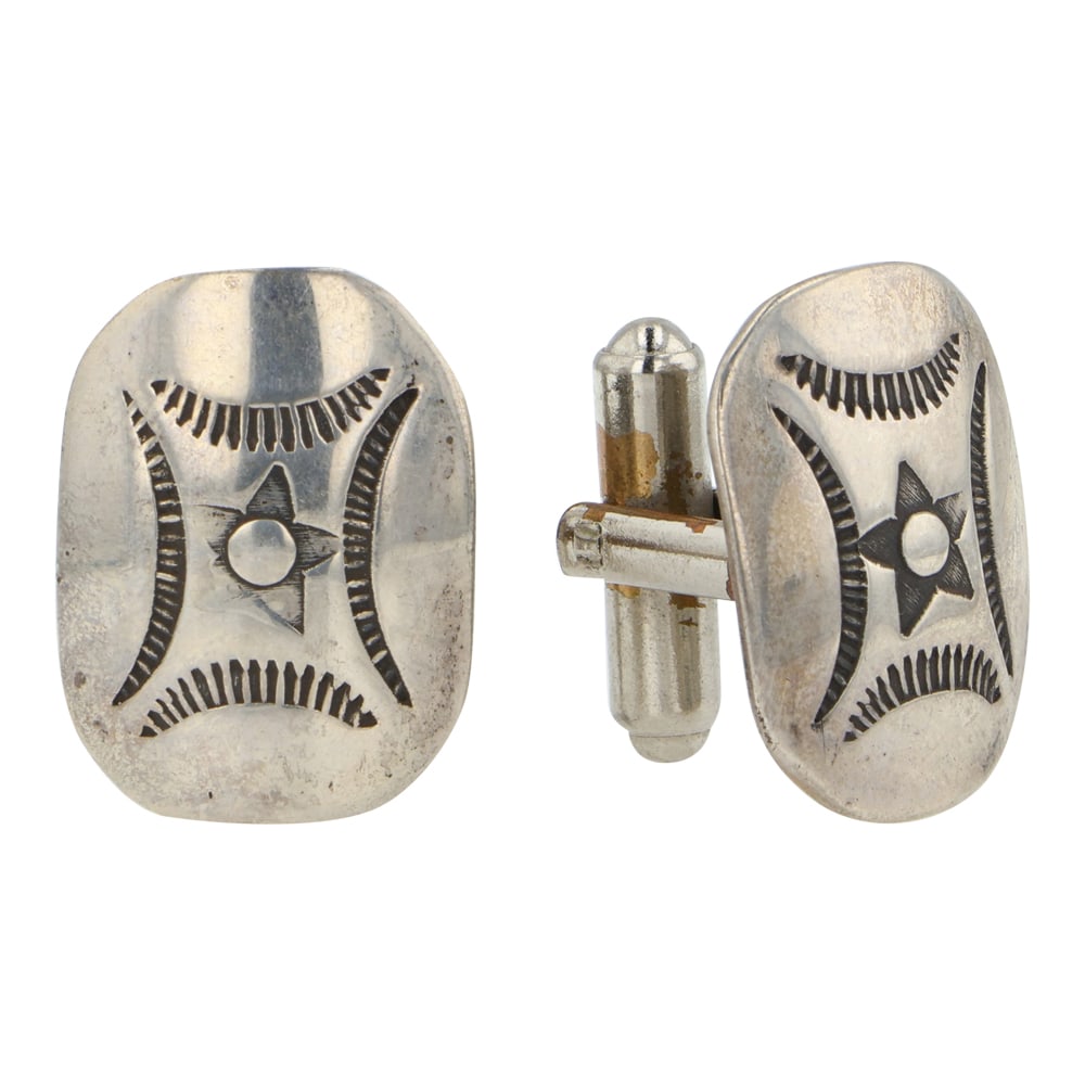 Navajo Stamp-Work Cuff Links (1 of 2)