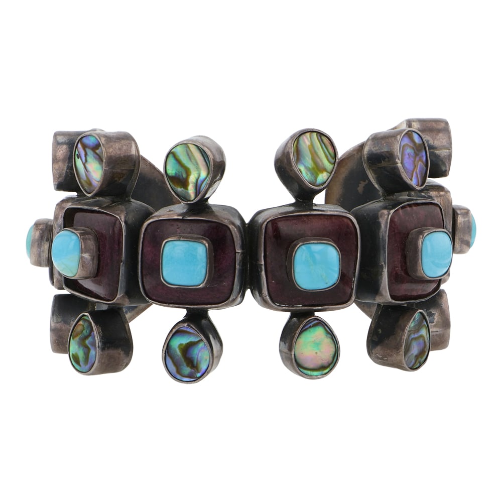 Federico Jimenez Caballero Acclaimed Southwest Jewelry Designer of Mixtec (Ñuu Savi) originally: Sterling Silver | Genuine Turquoise, Purple Spiny Oyster & Abalone Shell | Federico Jimenez Caballero Acclaimed Southwest Jewelry Designer of Mixtec (Ñuu Savi) originally from the small Oaxacan villa