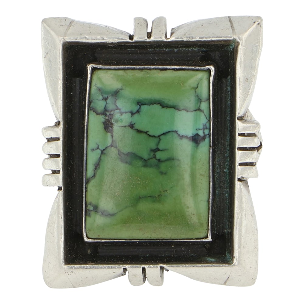 Navajo Hubei Turquoise Square Ring (1 of 3)