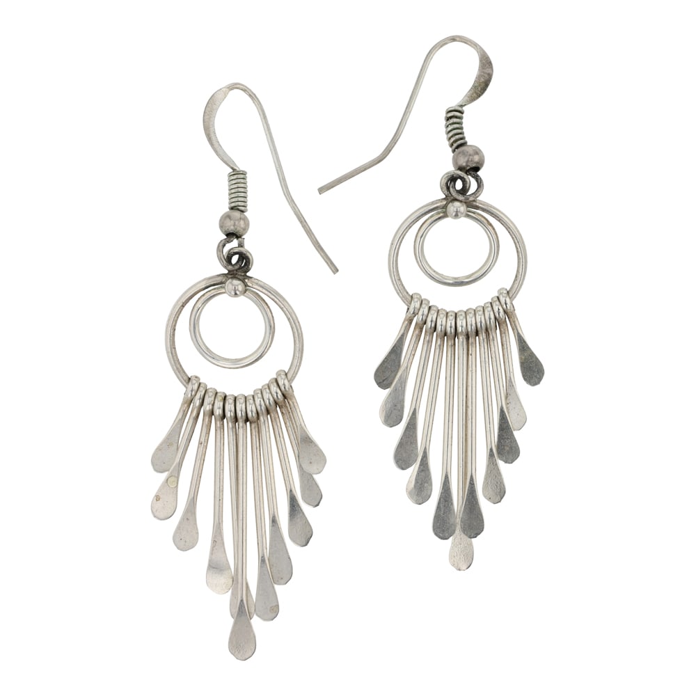 Navajo Plain Silver Chandelier Earrings (1 of 2)