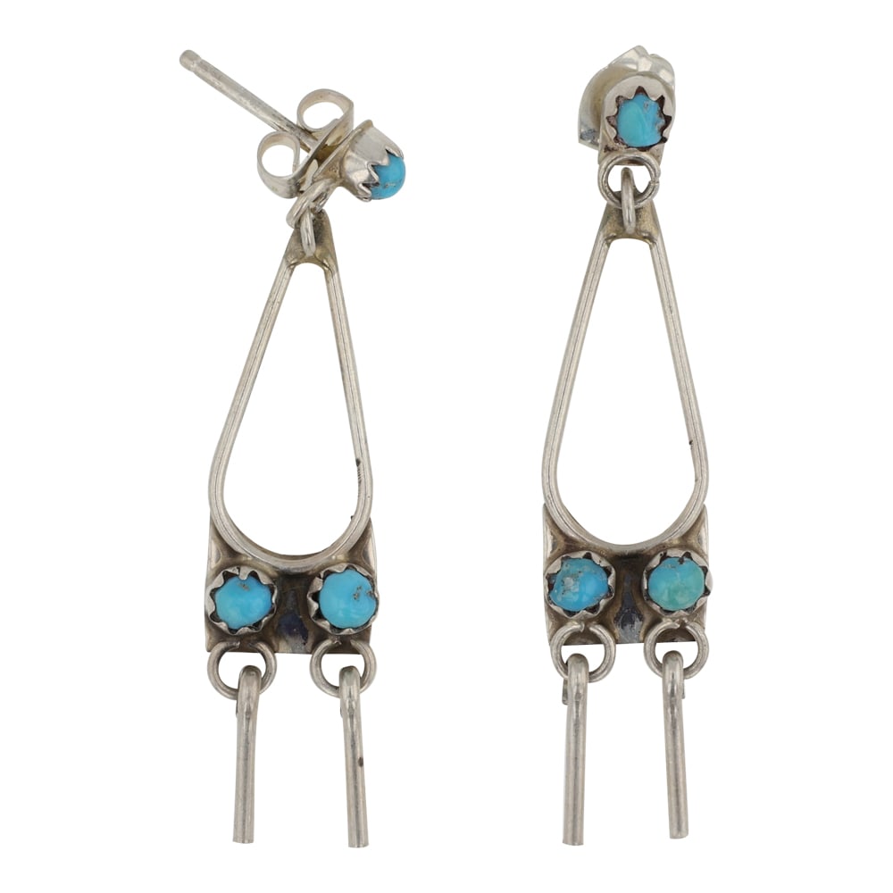 Zuni Kingman Turquoise Earrings (1 of 2)