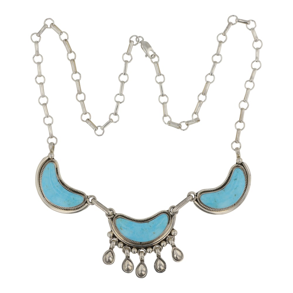 Raymond Delgarito Navajo Kingman Turquoise Necklace (1 of 3)