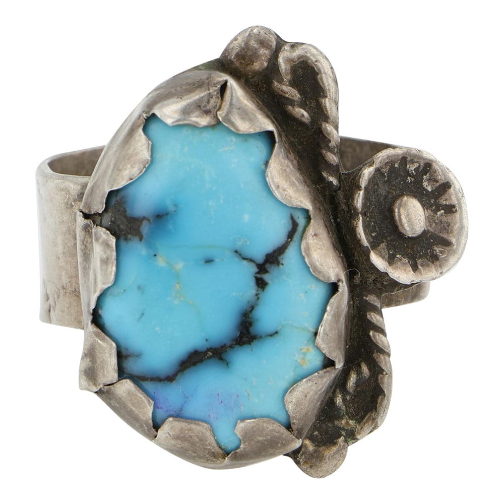 Vintage Navajo Ithaca Peak Turquoise Ring (1 of 3)