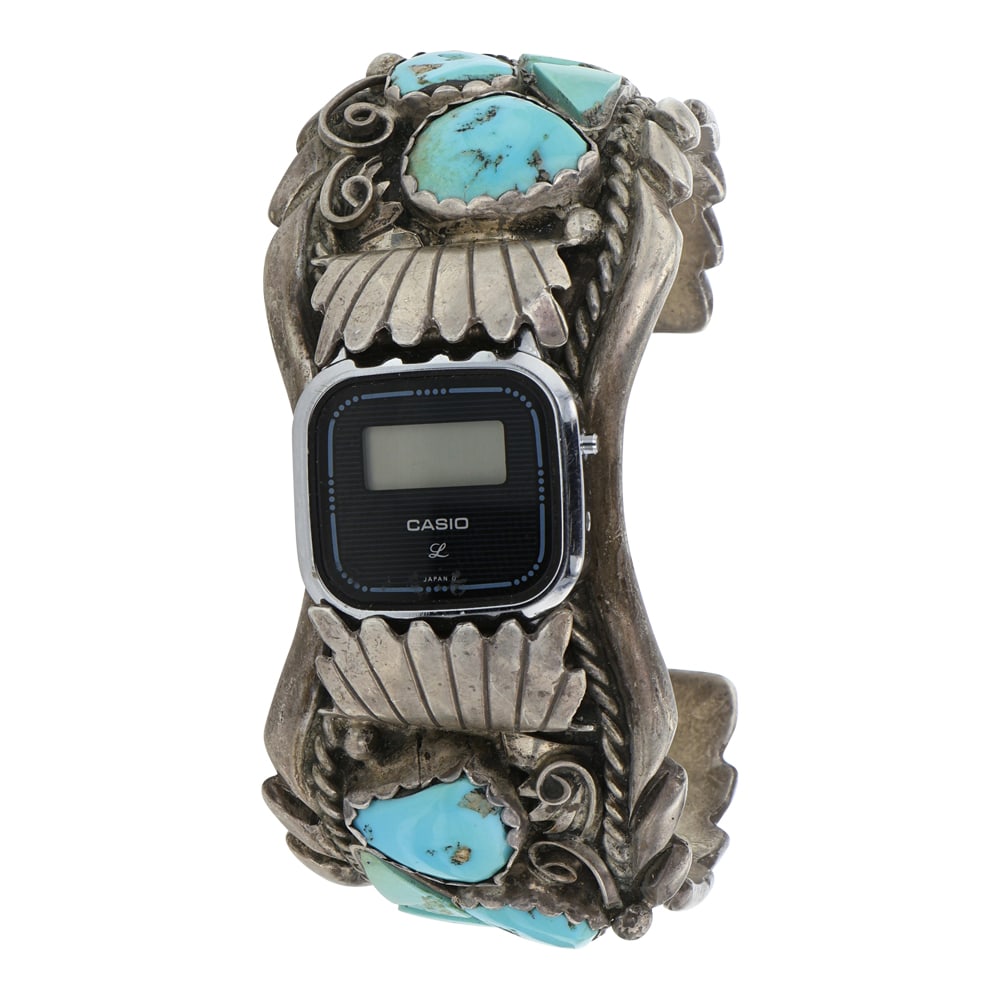 Victor Chee Navajo Sleeping Beauty Turquoise Watch Bracelet (1 of 4)