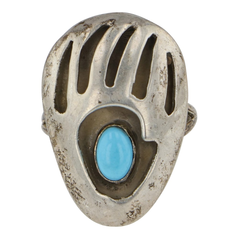 Vintage Navajo Bear Paw Ring (1 of 3)