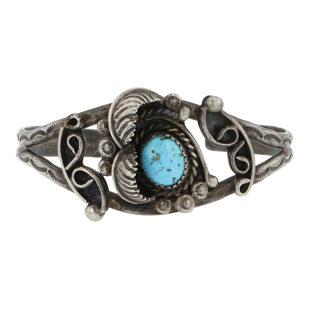Vintage Navajo Kingman Turquoise Bracelet (1 of 3)