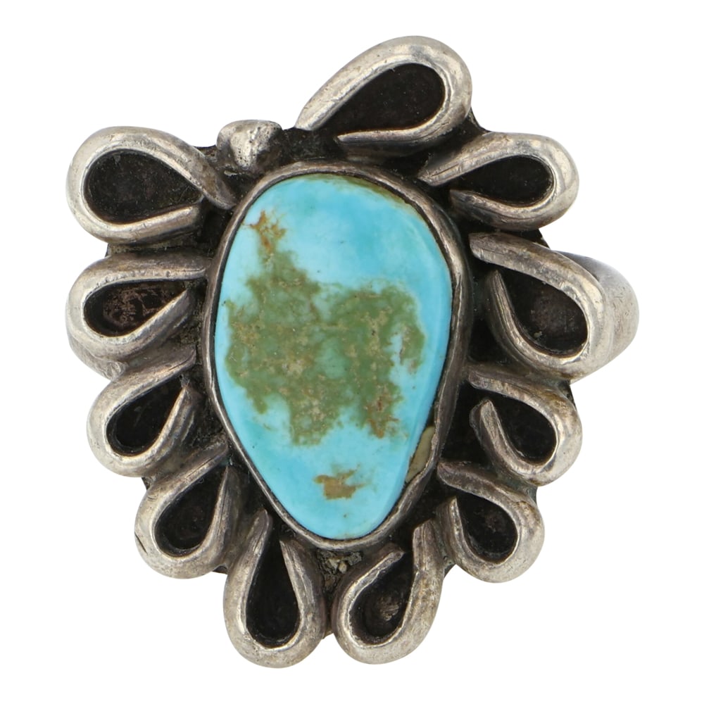 Vintage Navajo Kingman Turquoise Ring (1 of 3)