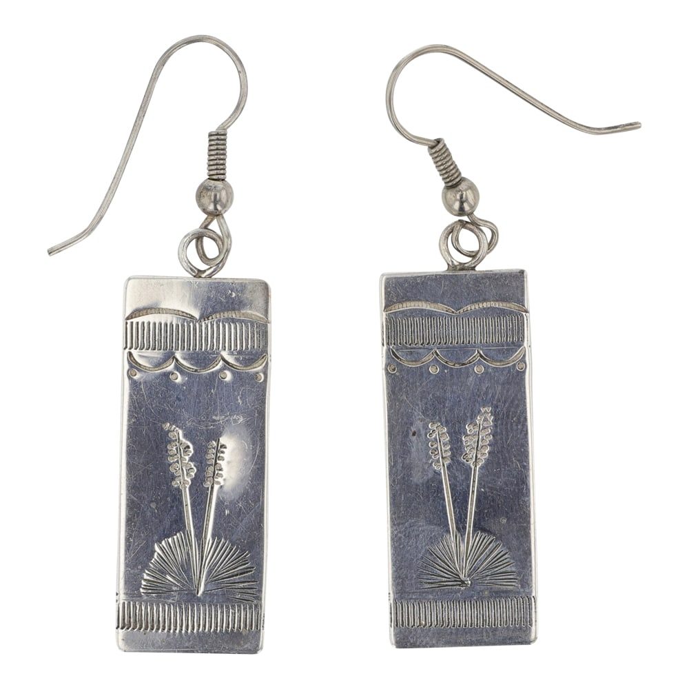 Navajo Plain Silver Earrings (1 of 2)