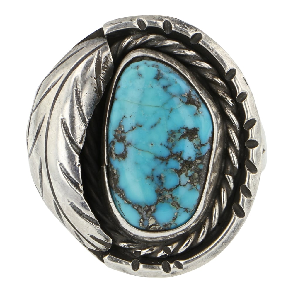 Vintage Navajo Ithaca Peak Turquoise Ring (1 of 3)