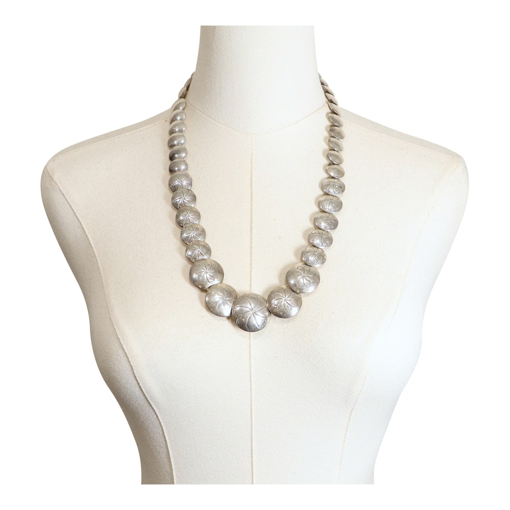 Vintage Navajo Stamp Work Pillow Beads Necklace (1 of 3)