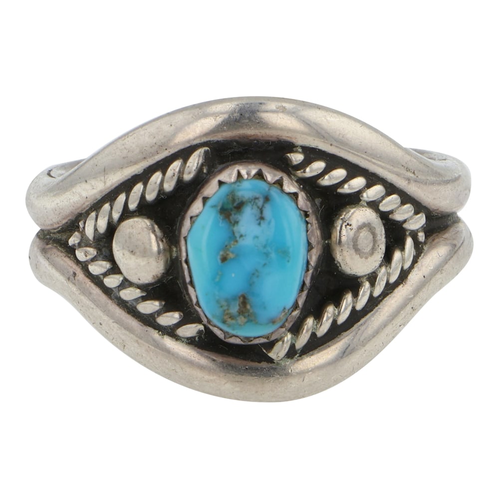 Vintage Navajo Kingman Turquoise Ring (1 of 3)
