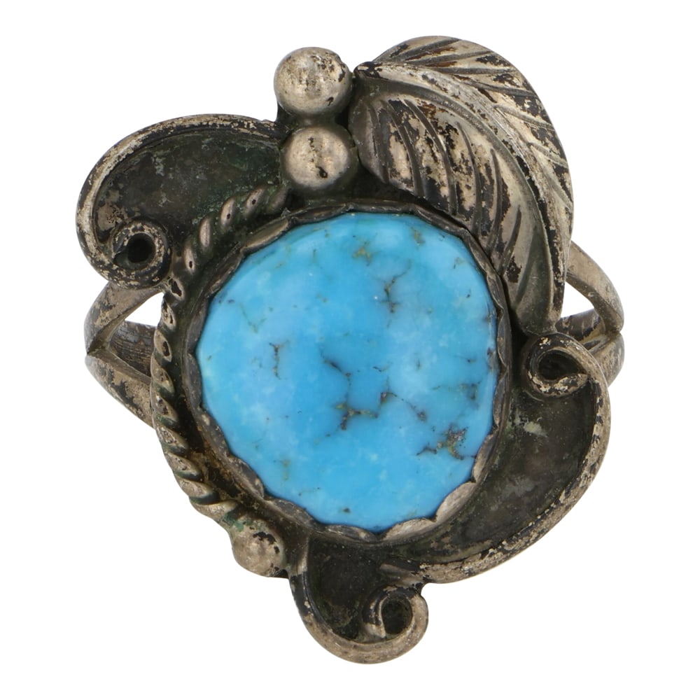Vintage Navajo Nevada Turquoise Ring (1 of 3)