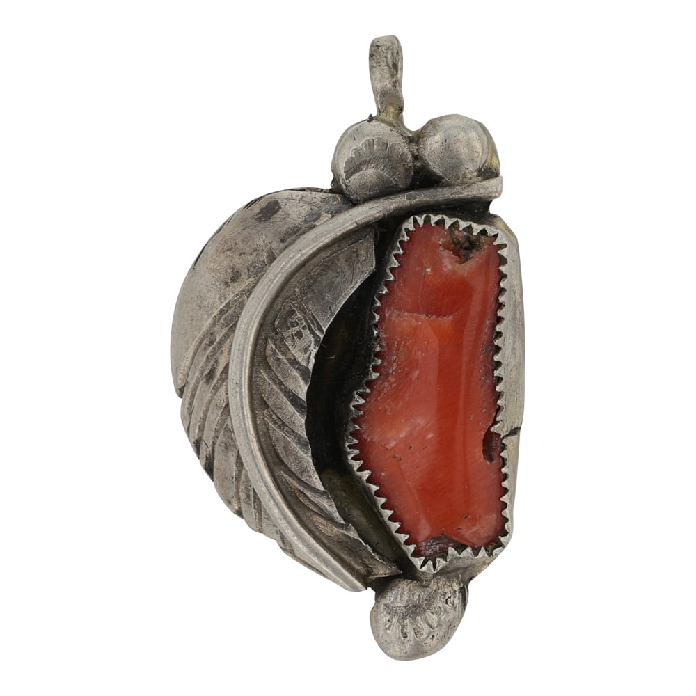 Vintage Navajo Freeform Coral Pendant (1 of 2)
