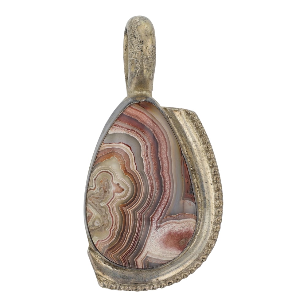 Gary G. Sanchez Southwest Hispanic Arist Rhodochrosite Pendant (1 of 2)