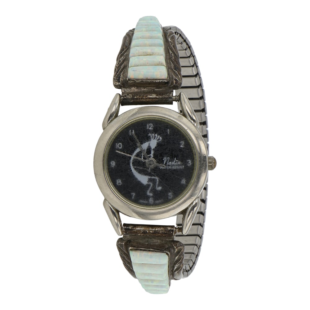 Zuni Synthetic Opal Inlay Watch bracelet (1 of 3)