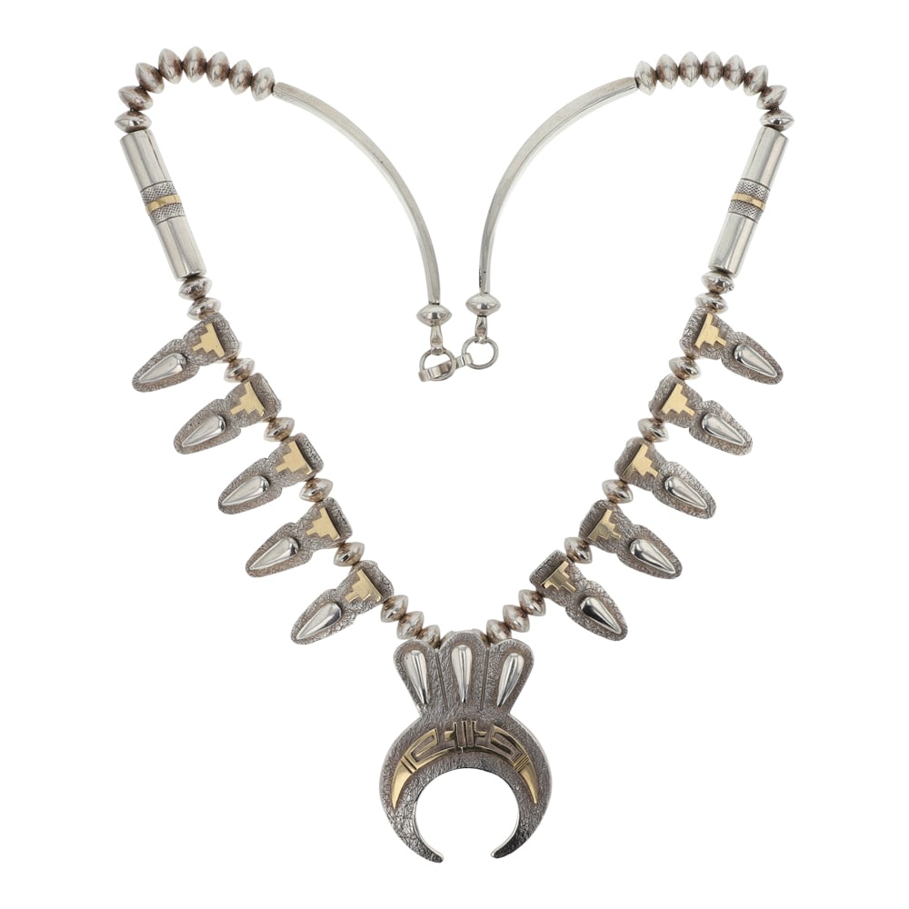 Jack Tom Award Winning Navajo Artist & Master Metal Smith 14K Gold & Sterling Silver Statement Naja (1 of 4)