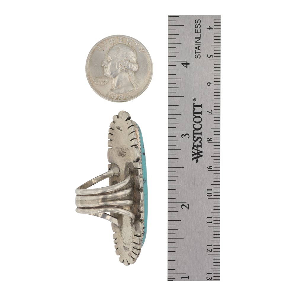 Navajo Compitos Turquoise Ring - 3