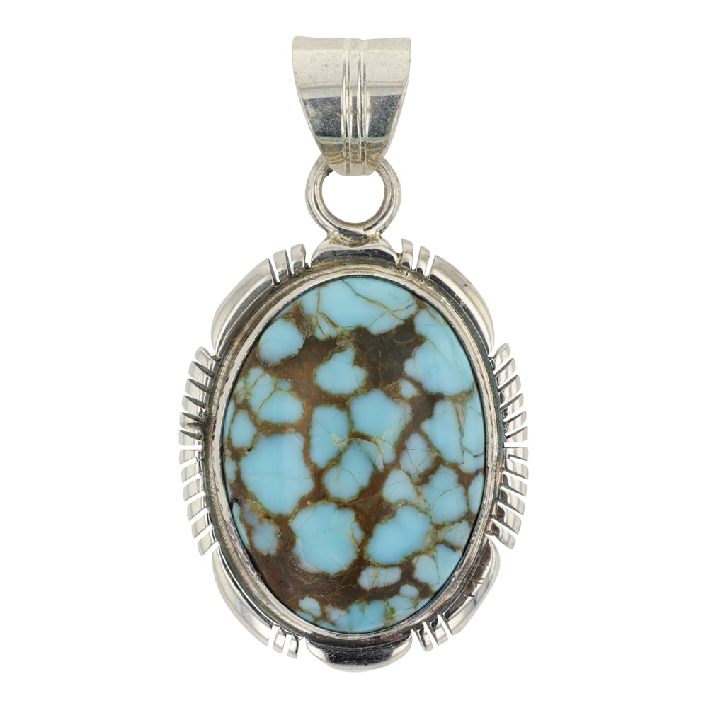 Elouise Kee Navajo Number Eight Turquoise Pendant (1 of 2)