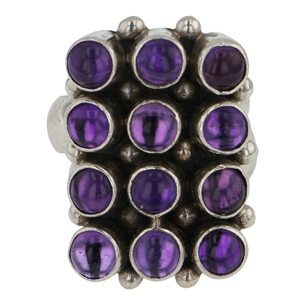 Nakai Southwest Shop Navajo Amethyst Adjustable Ring (1 of 3)