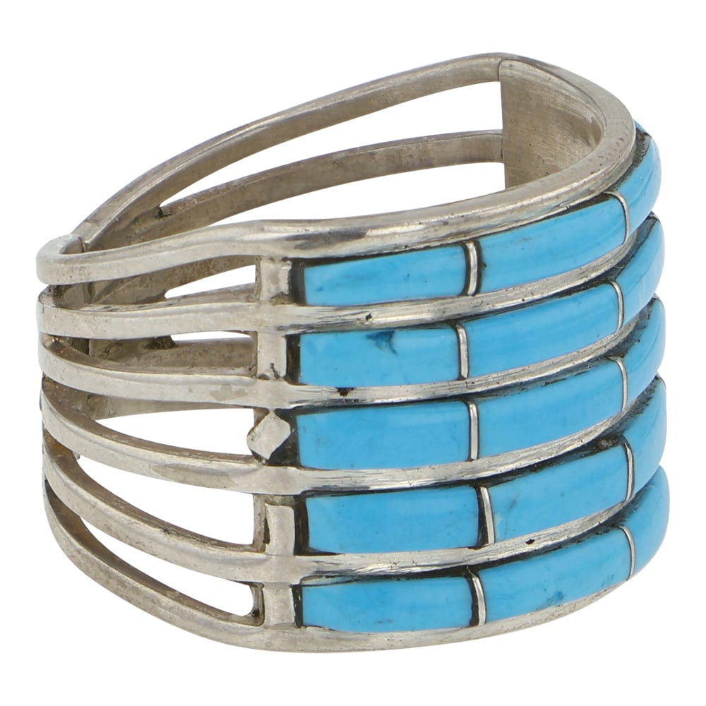 Zuni Turquoise Inlay Ring - 2