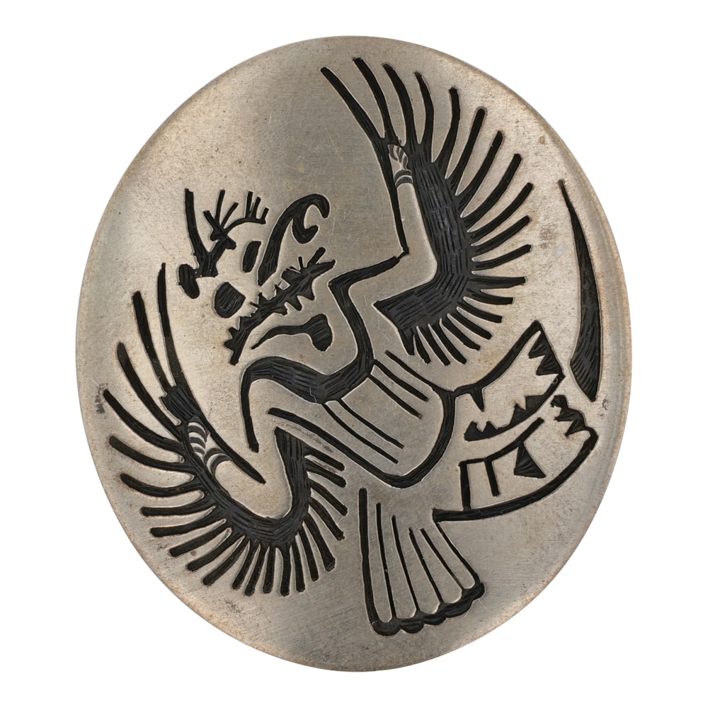 Vintage Hopi Plain Silver Pin & Pendant: Sterling Silver | | Vintage Hopi Plain Silver Pin & Pendant | Hopi Native American Southwest Indian Jewelry | Good (no breaks or damages) | Approximate Weight: 15 Grams | Pin/pendant: 2" x 1.5" |