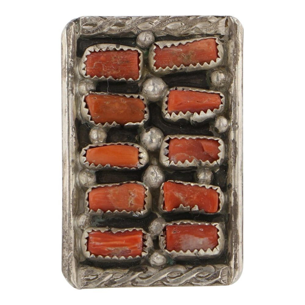 Navajo Mediterranean Coral Adjustable Ring (1 of 3)