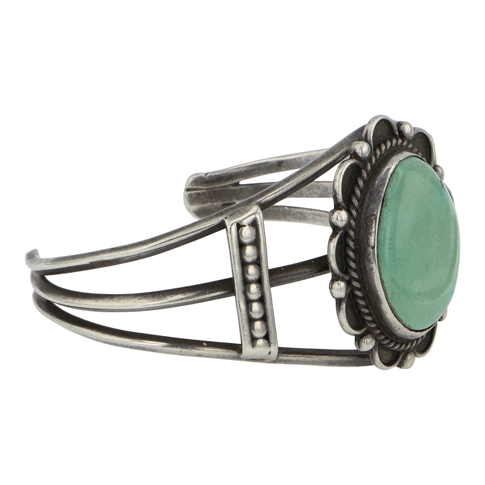Vintage Navajo Nevada Turquoise Bracelet - 2