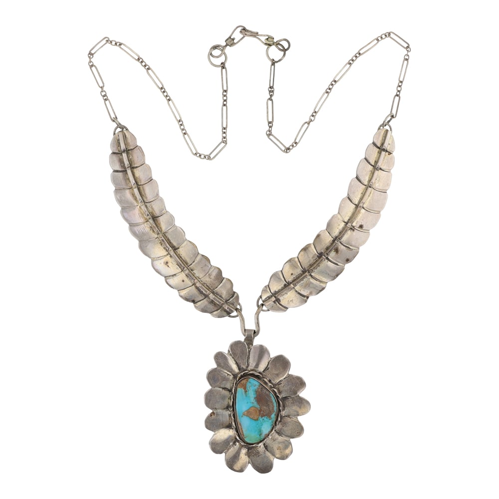 Vintage Navajo Nevada Turquoise Necklace (1 of 4)