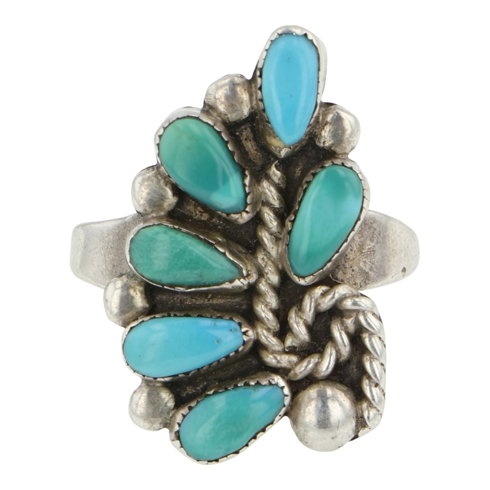 Vintage Navajo Kingman Turquoise Ring (1 of 3)