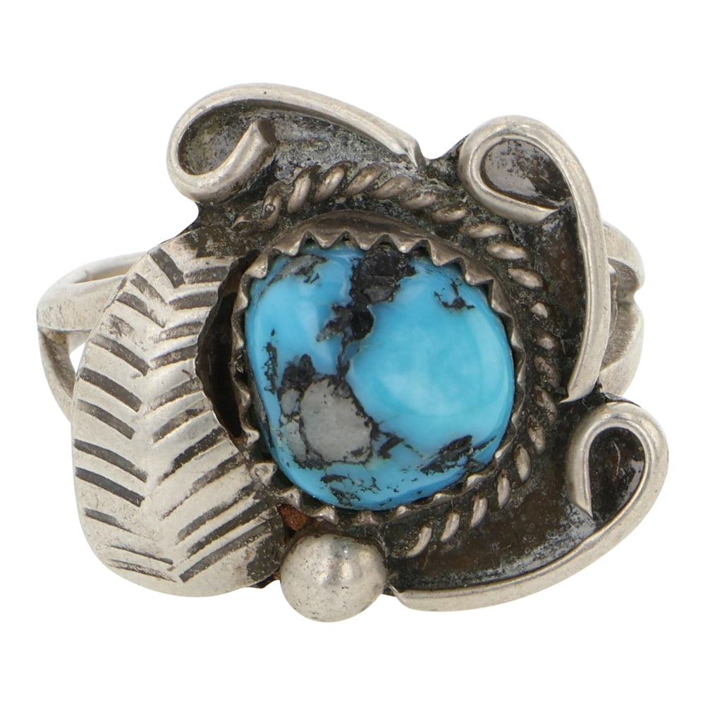 Vintage Navajo Kingman Turquoise Ring (1 of 3)