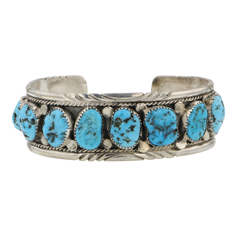 Navajo Kingman Turquoise Cuff Bracelet (1 of 3)
