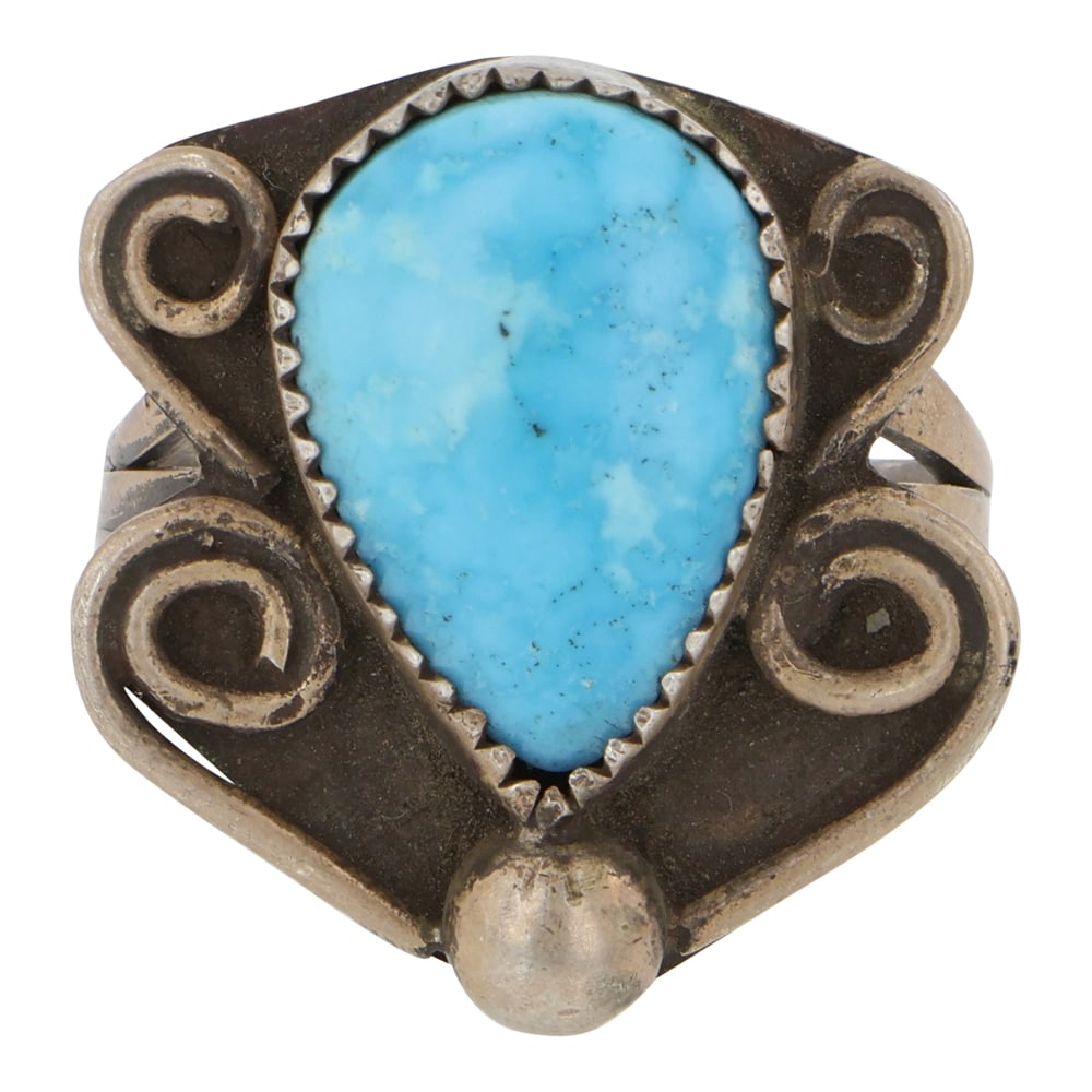 Vintage Navajo Kingman Turquoise Ring (1 of 3)
