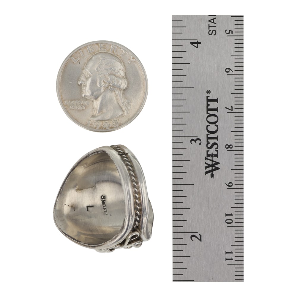 Navajo Menassa Turquoise Ring - 3