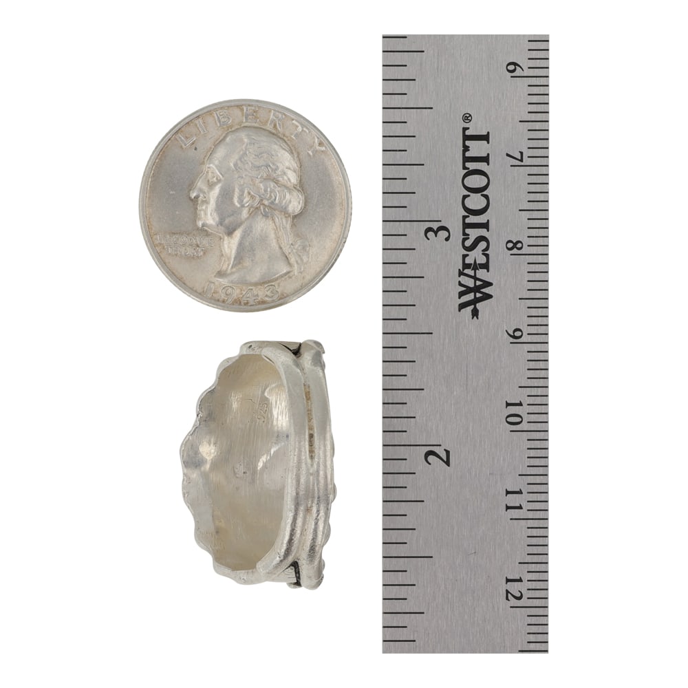 Vintage Navajo Plain Silver Eagle Ring - 3