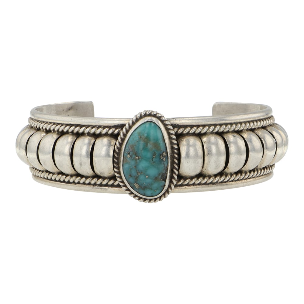 Tom Charley Navajo Compitos Turquoise Cuff Bracelet (1 of 3)