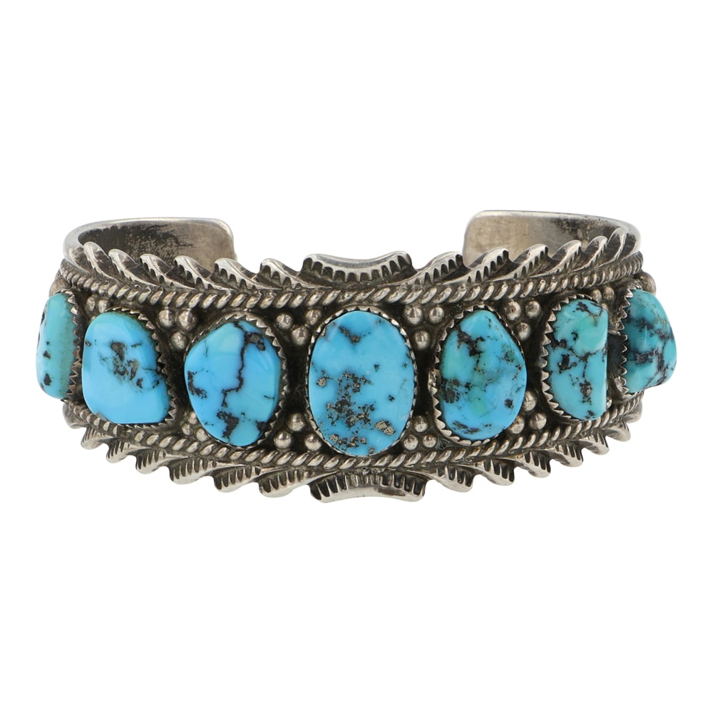Richard Begay Navajo Vintage Sleeping Beauty Turquoise Cuff Bracelet (1 of 3)