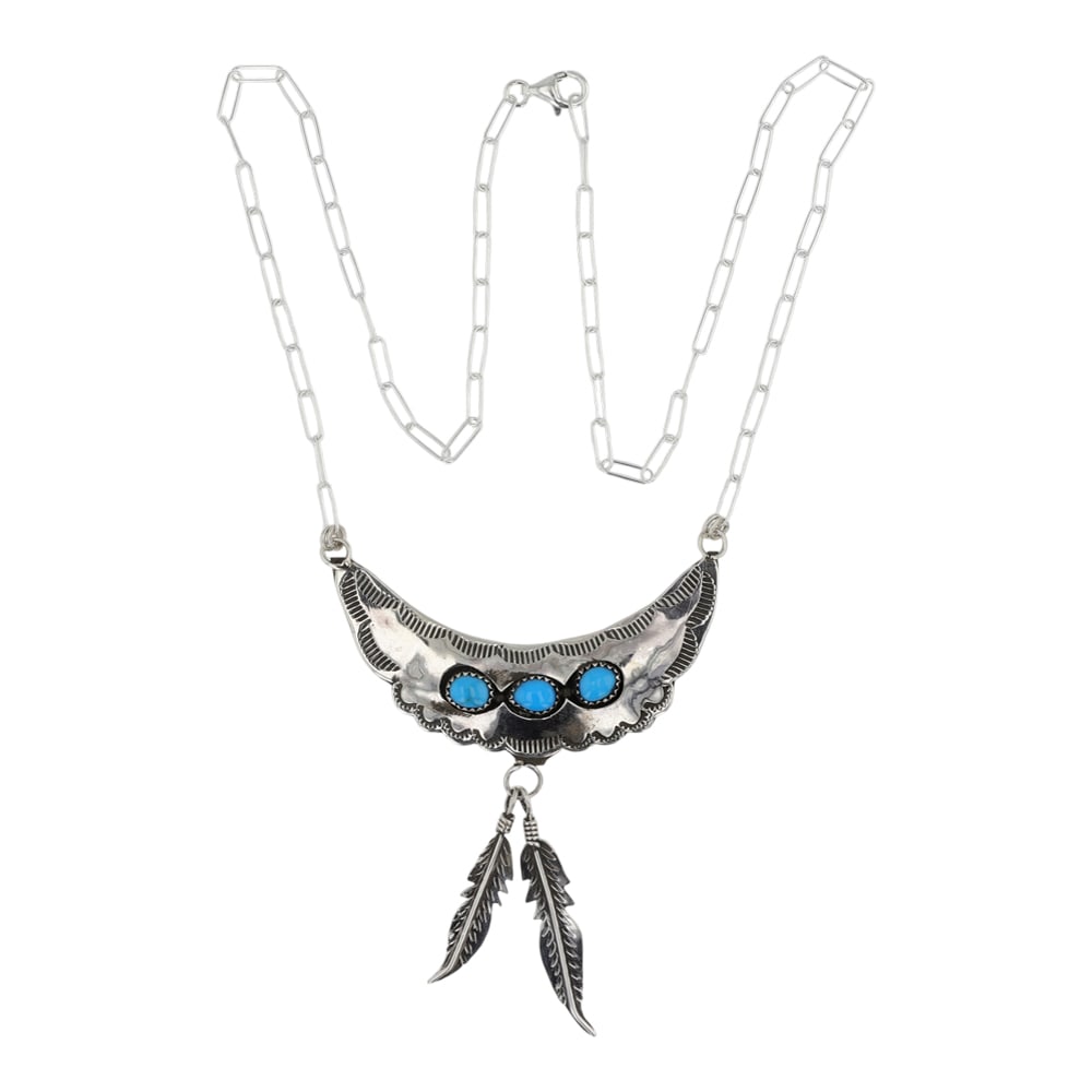 Silvert Ray Southwest Shop Navajo Kingman Turquoise Choker Necklace (1 of 4)