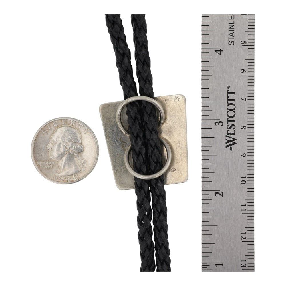 Hopi Plain Silver Bolo Tie - 3