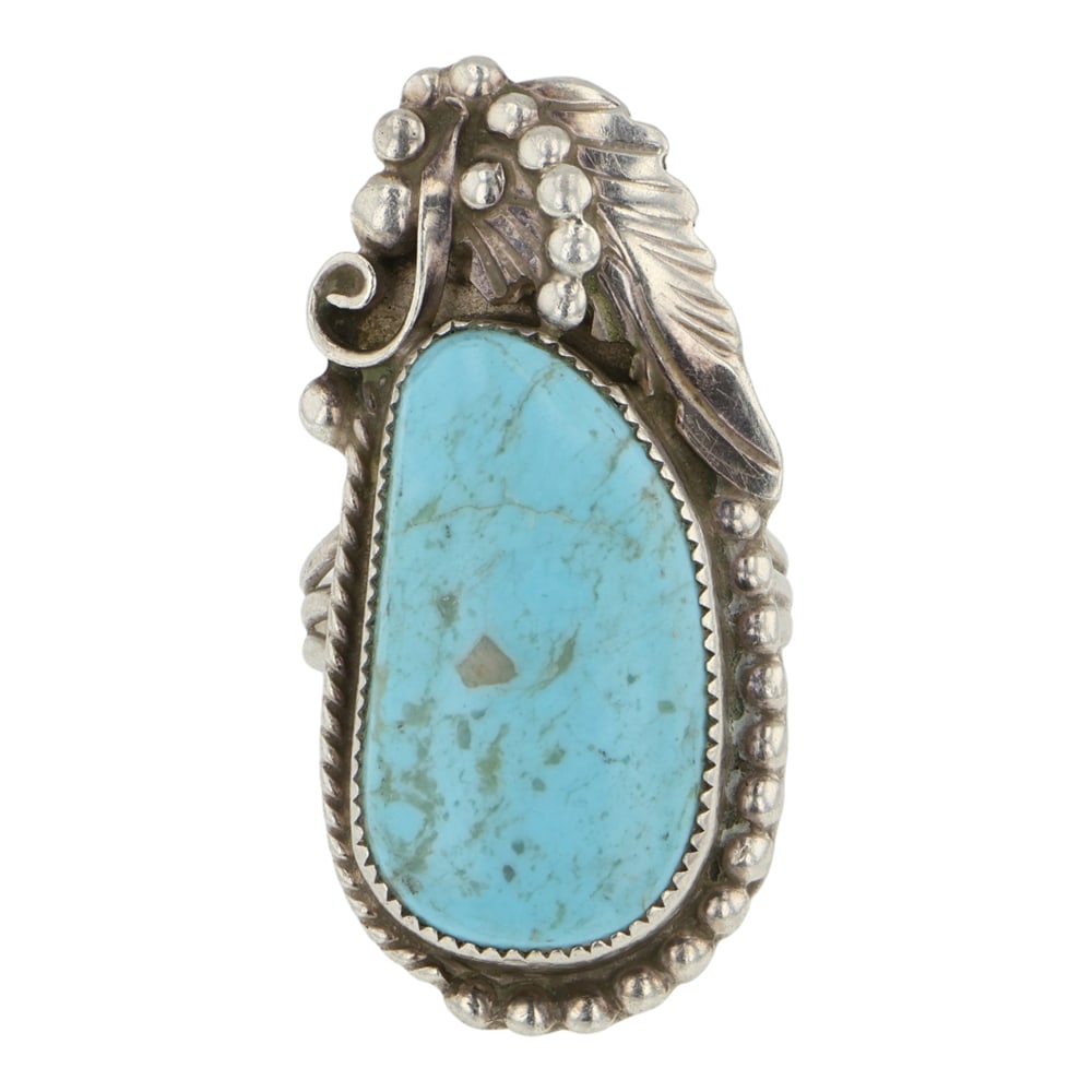 Silvert Ray Southwest Shop Navajo Kingman Turquoise Ring (1 of 3)